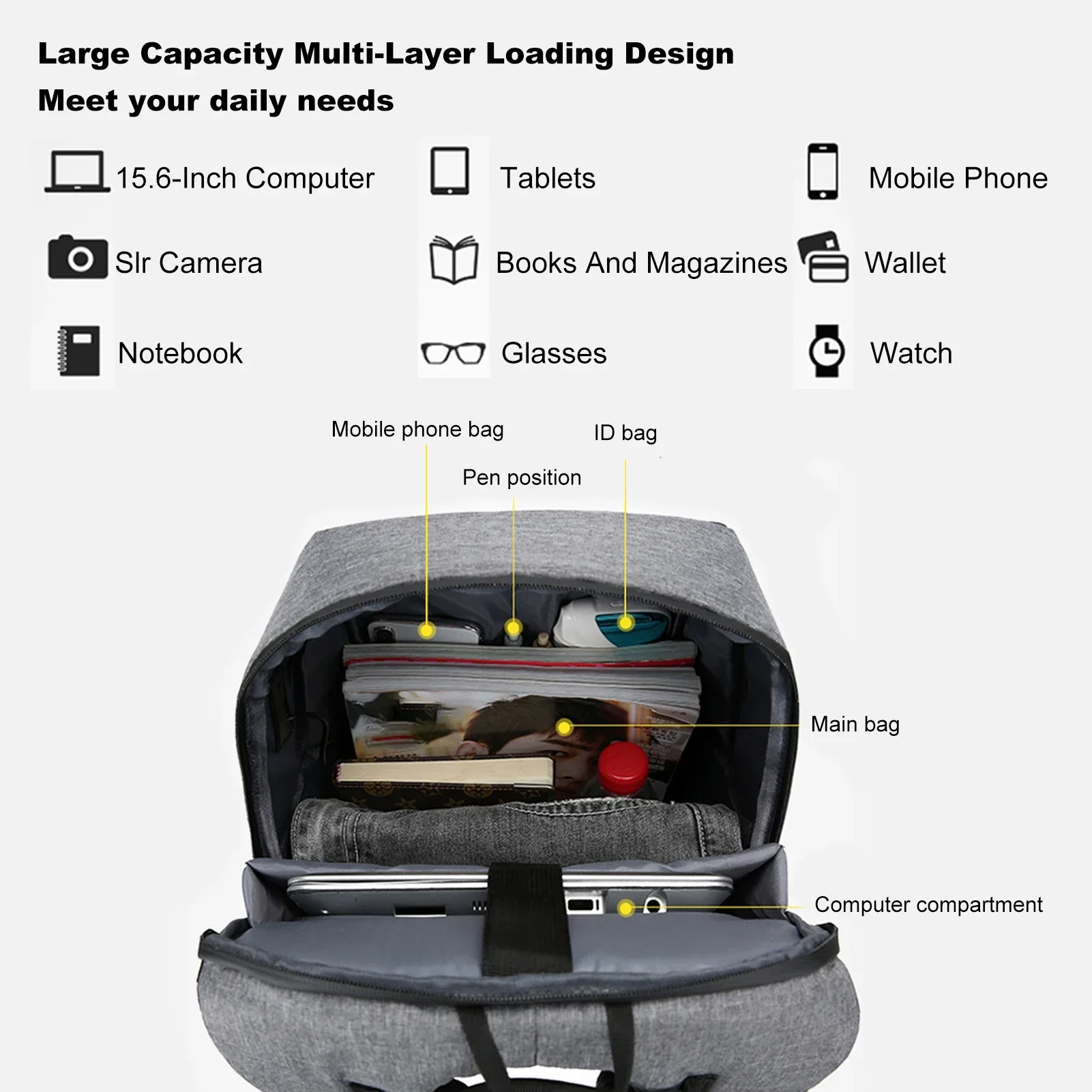 Laptop Backpack for 17 Inch La - Laptop Bag Waterproof recension och pris