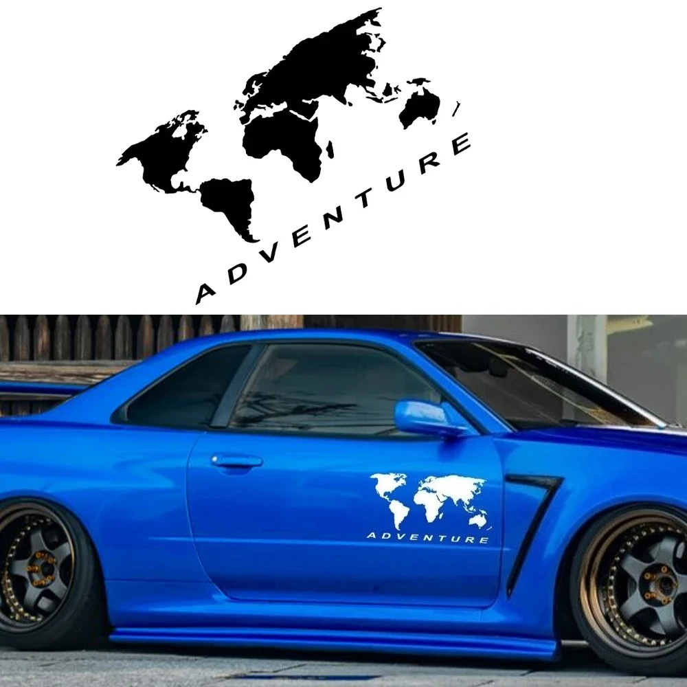 World Map Adventure Car Sticke - Laptop Accessories World recension och pris