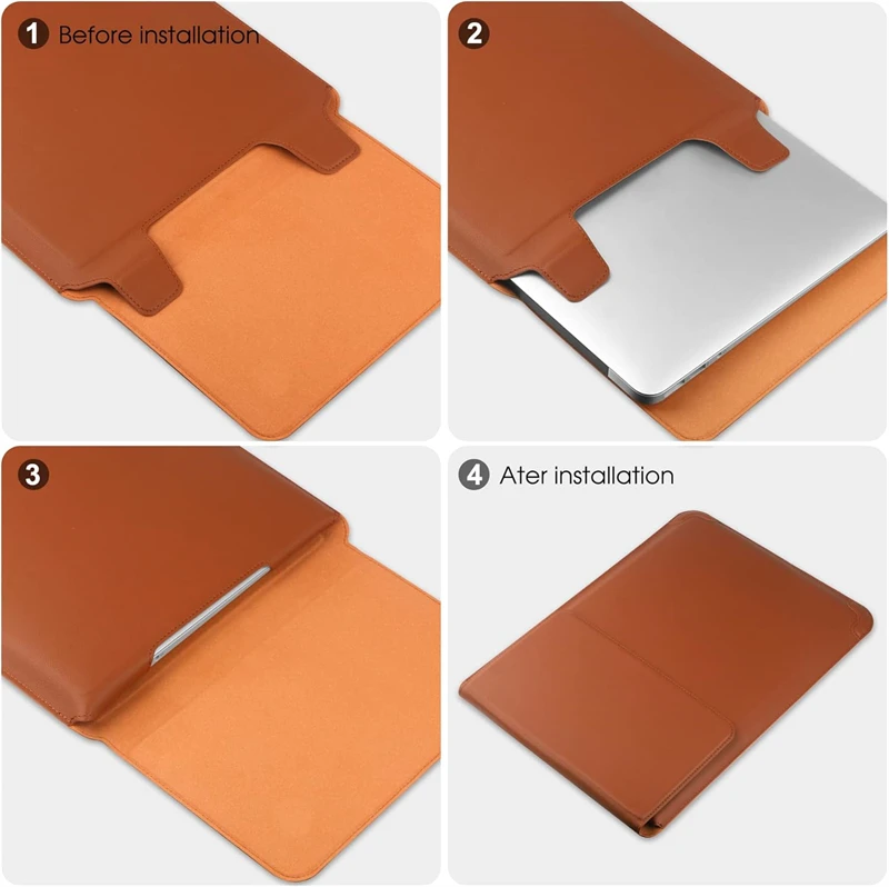 Portable Leather Laptop Sleeve - Laptop Accessories Pouch recension och pris