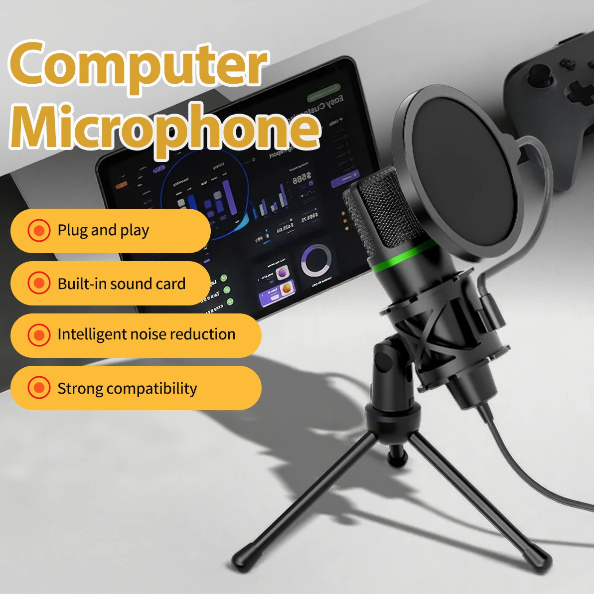 Condenser Microphone USB Wired - Laptop Accessories And Gadgets recension och pris