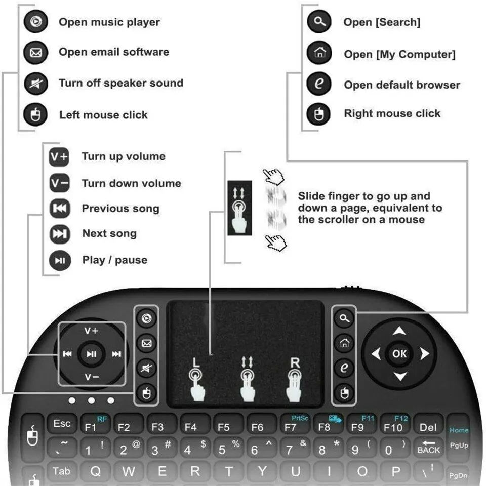 Mini Wireless Keyboard 2.4G No - Laptop Accessories And Gadgets recension och pris