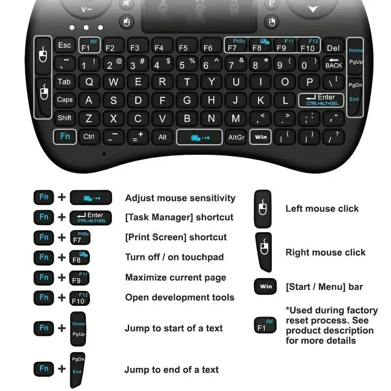 Mini Wireless Keyboard 2.4G No - Laptop Accessories And Gadgets recension och pris