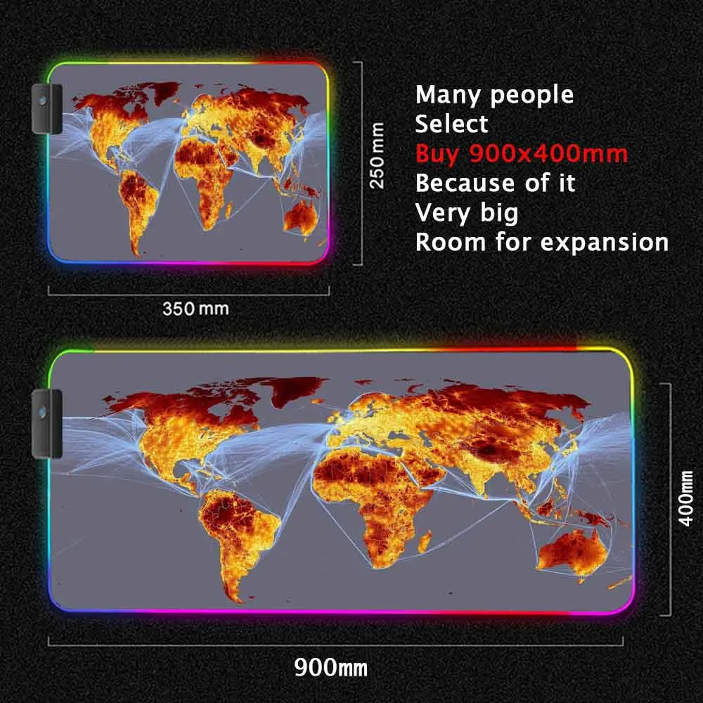 World Map Mouse Pad Gaming Mou - Laptop Accessories World recension och pris