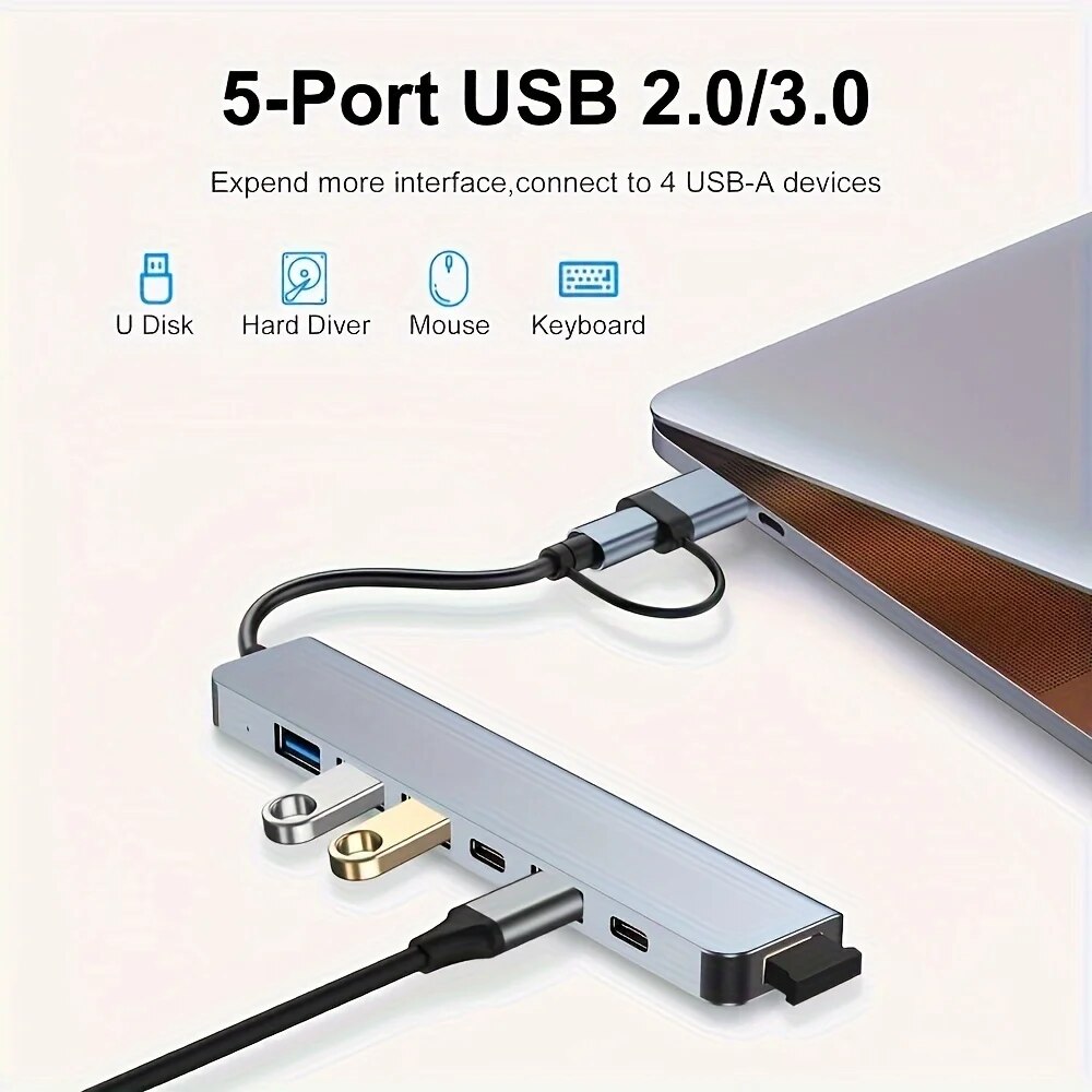 2 In 1 USB3.0 Hub 7 Port Type  - Laptop Accessories And Gadgets recension och pris