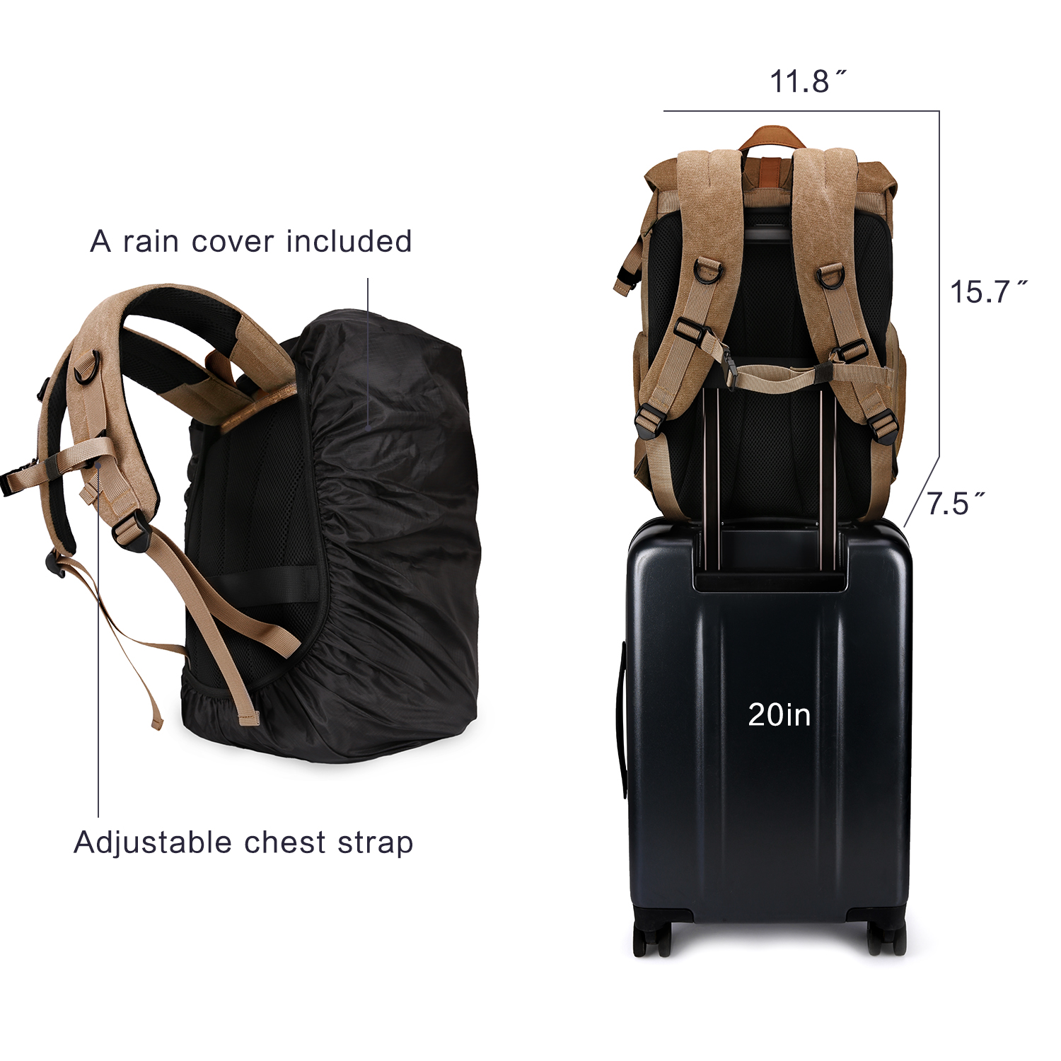 BAGSMART Camera Bag DSLR Photo - Laptop Bag Waterproof recension och pris